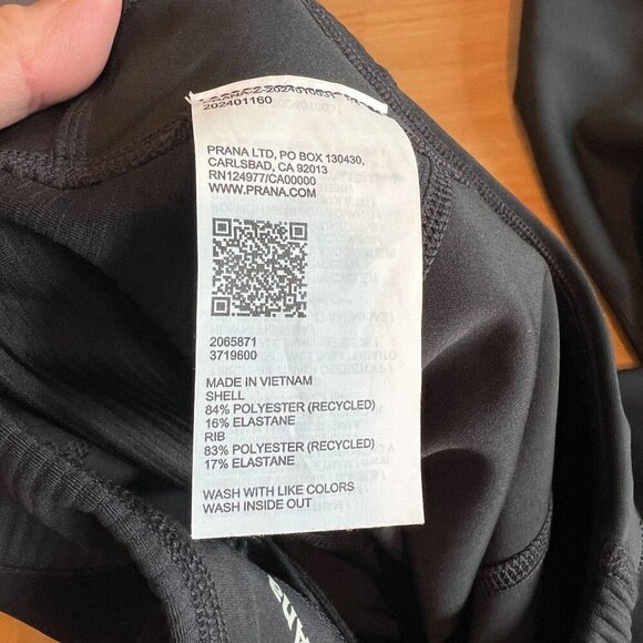 prAna Womens Sculpt Send Off High Rise Moisture Wicking Legging SMALL in Black - Picture 7 of 9